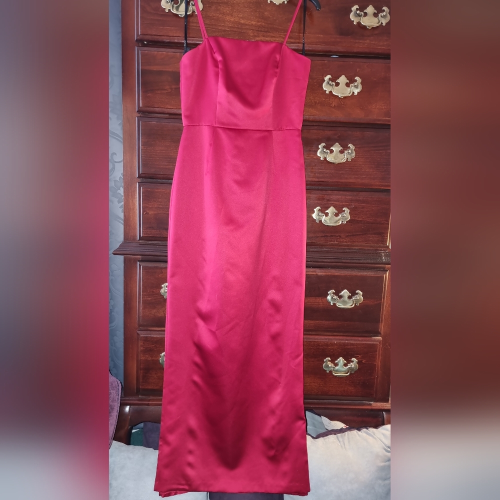 Red Satin Dress